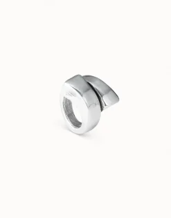 Anillo en espiral bañado en plata de ley