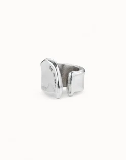 Anillo hendidura bañado en plata de ley