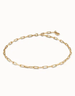 Cadena corta bañado en oro de 18k