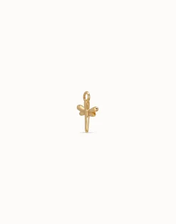 Charm de piercing bañado en oro de 18k de libélula