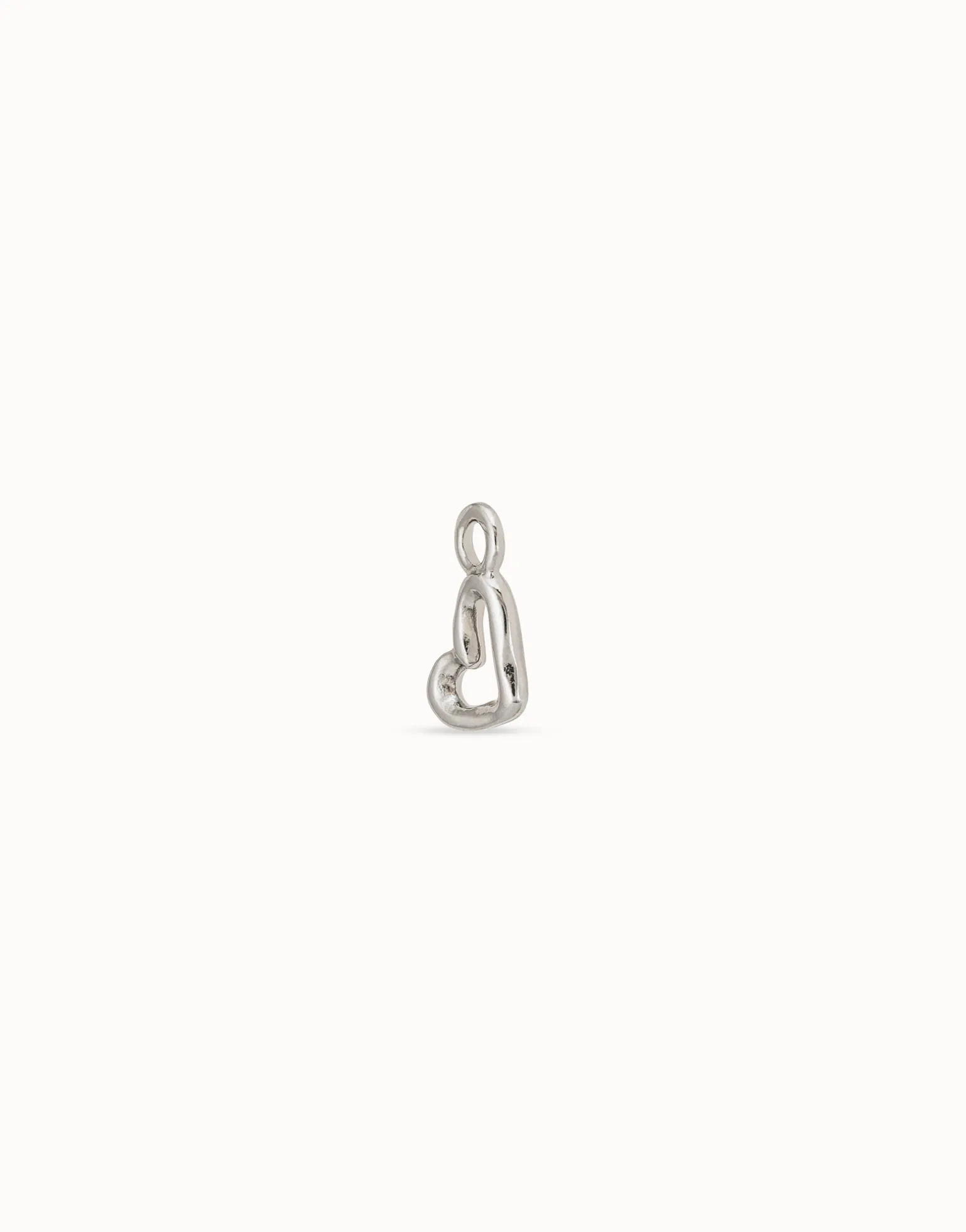 Charm Piercing Mini corazon bañado en plata de ley mujer