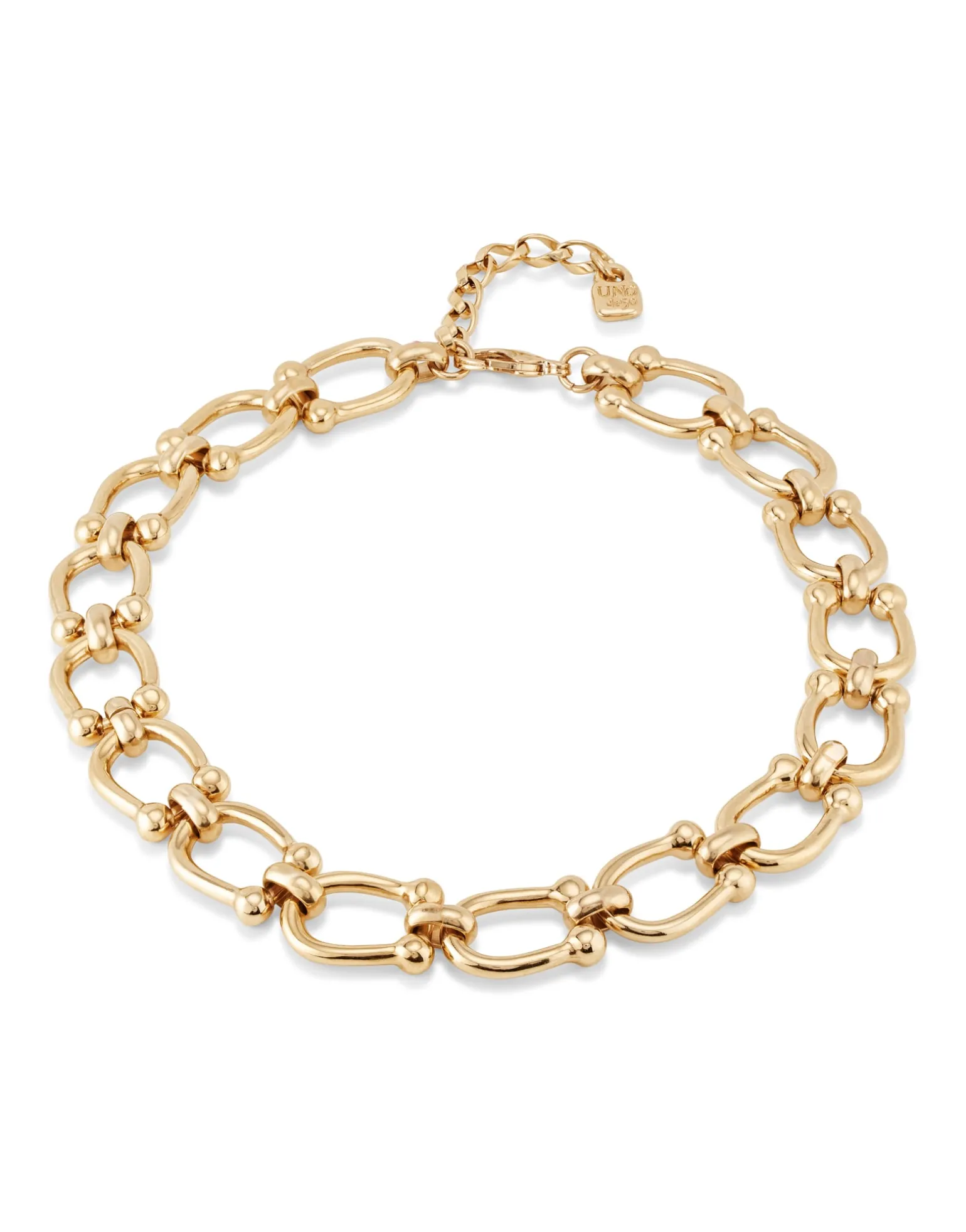 Collar bañado en oro 18k con eslabones medianos