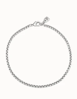 Collar eslabones bañado en plata de ley
