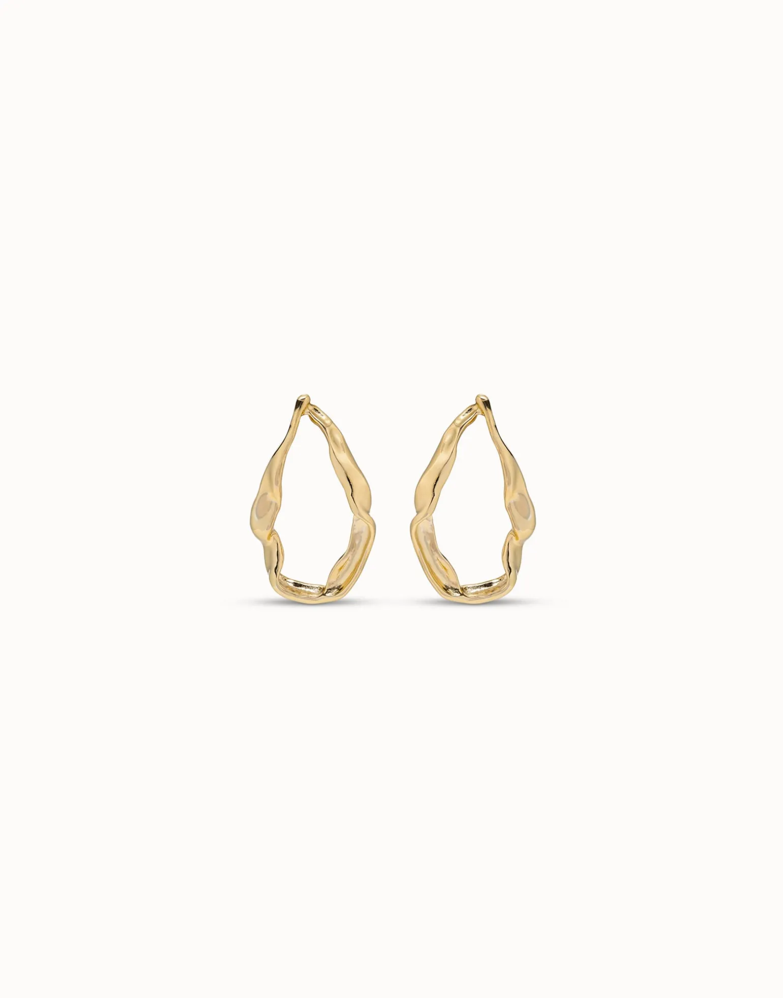 Pendientes maxi de eslabones bañados en oro de 18k