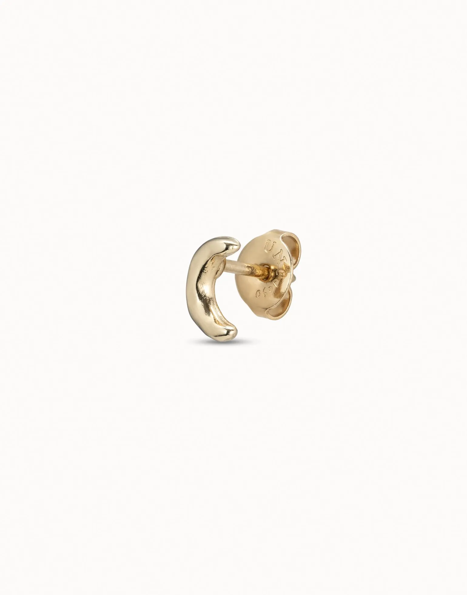 Piercing bañado en oro de 18k de luna