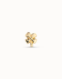 Piercing bañado en oro de 18k de trébol