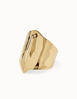Pulsera ancha bañada en oro de 18k estructura mantarraya