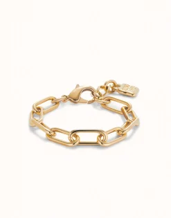 Pulsera con eslabones bañada en oro 18k