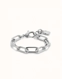 Pulsera con eslabones bañada plata de ley