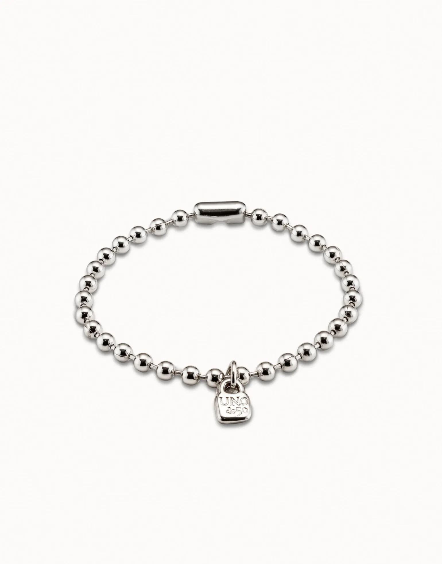 Pulsera de bolitas bañada en plata de ley