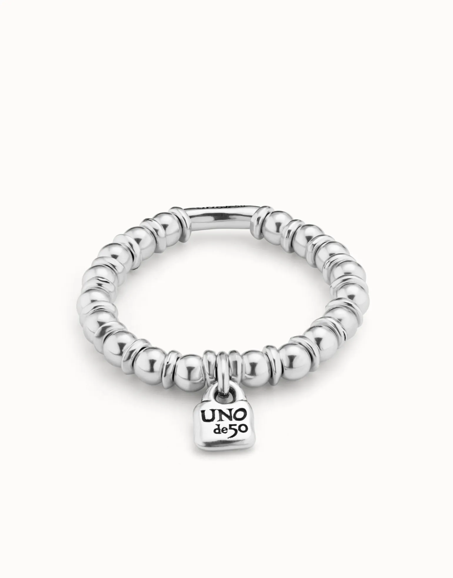 Pulsera elástica bañada en plata de ley